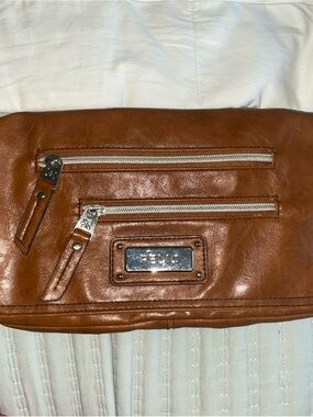 Relic vintage Y2K, faux, vegan, brown, leather, Crossbody shoulder bag